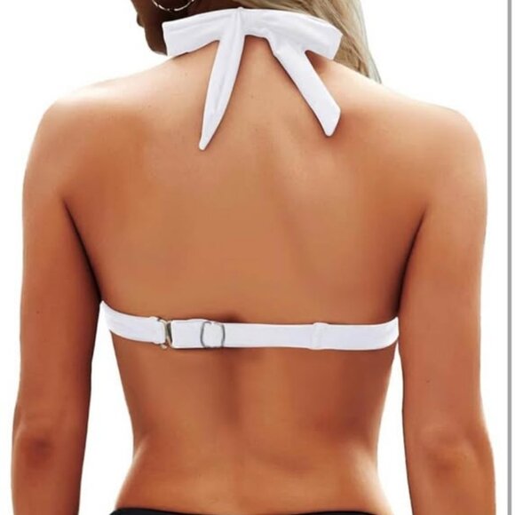 NWT Yonique Women Two Piece Bathing Suit Push Up Bikini Set Halter Swimsuit XL - Picture 5 of 9